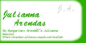 julianna arendas business card